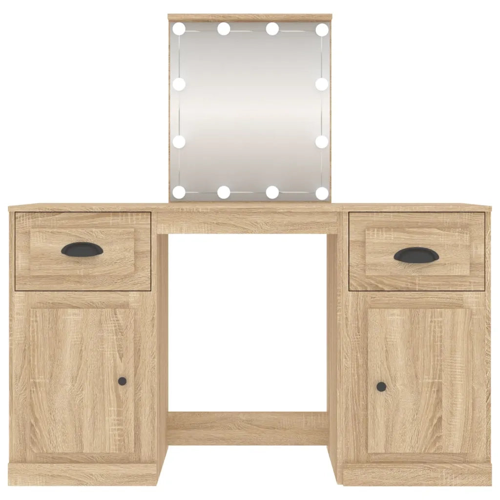 Toeletta con LED Rovere Sonoma 130x50x132,5 cm 3185346