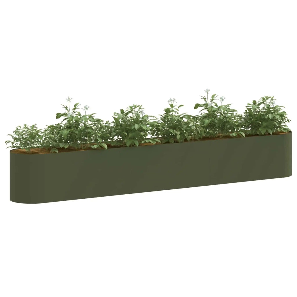 Letto rialzato da giardino Verde Oliva 280 x 40 x 40 cm 8011701