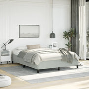 Struttura letto senza Materasso Grigio Chiaro 137x190 cm Velluto integrale 347354