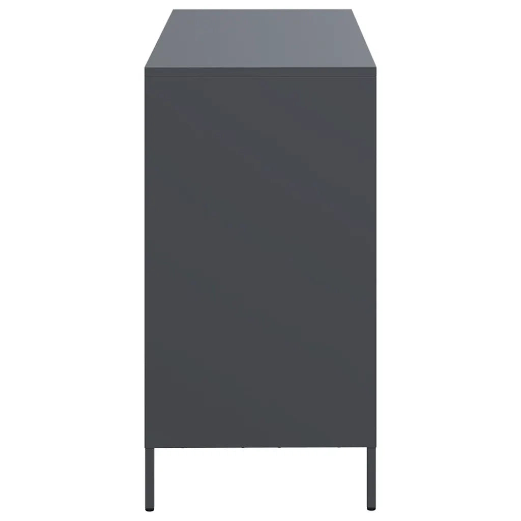 Credenza Antracite 101,5x39x73,5cm in Acciaio Laminato a Freddo 851366
