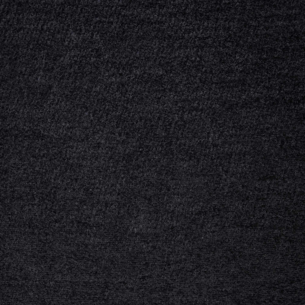 Sedia da Pranzo Imbottita con Braccioli ¨C MINIMAL ¨C Velluto Chenille Nero, Gambe in Metallo Ottone