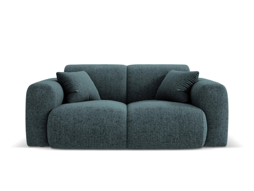 Cosmopolitan Design - Divano "Nolio" 2 posti in ciniglia petrolio 
