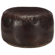 Pouf Marrone Scuro 60x30 cm in Vera Pelle di Capra cod mxl 77201