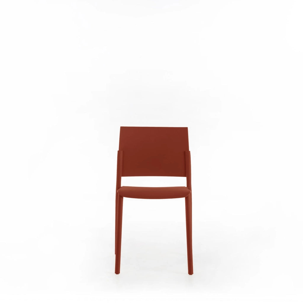 Set 4 Sedie 55x52,5xH81 cm in Polipropilene Venus Ruggine