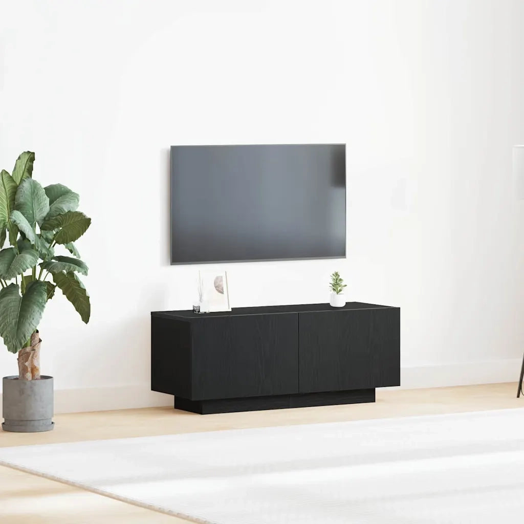 Mobile TV 100 x 35 x 40 cm Rovere Nero Legno ingegnerizzato 3333066