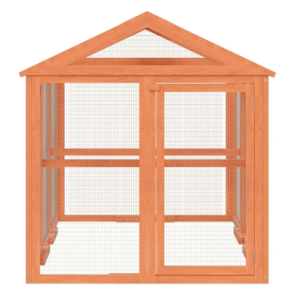 Box per Animali Marrone 141x94x104 cm in Legno Massello di Pino CFW3544771