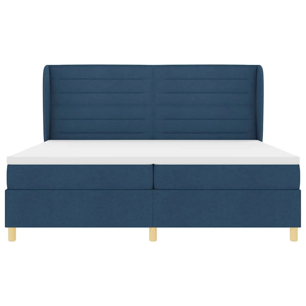 Letto con molle e materasso Grigio Scuro 90x190 cm Tessuto Blu 3340717