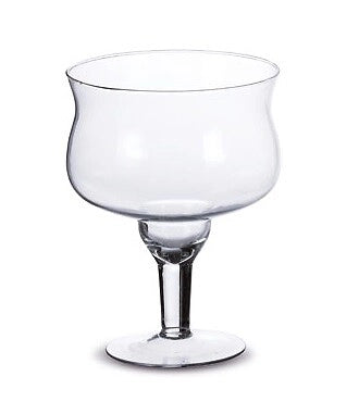 Vaso Centrotavola in Vetro Sharin con Piede 19,5 x 26,5 cm