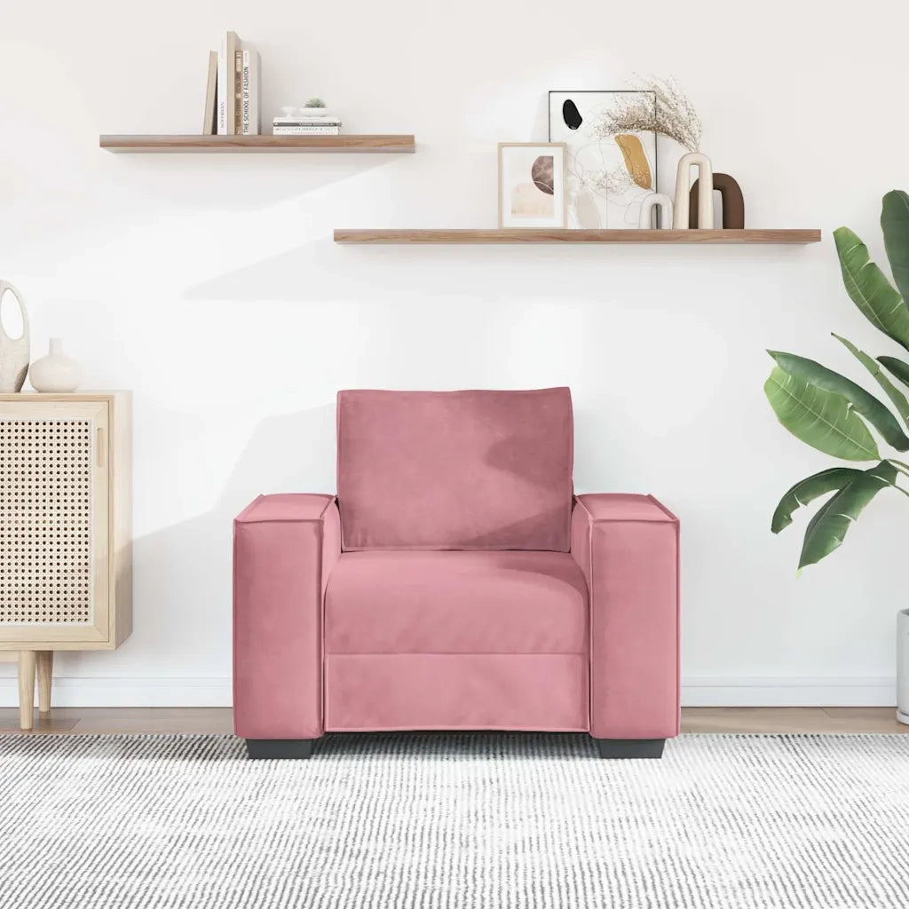Divano Sedia Rosa 100x78x84 cm Velluto 4105003
