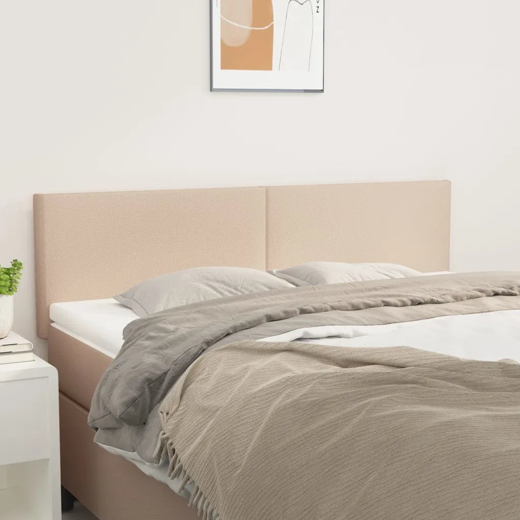 Testiera Cappuccino 144x5x78/88 cm in Similpelle 345797