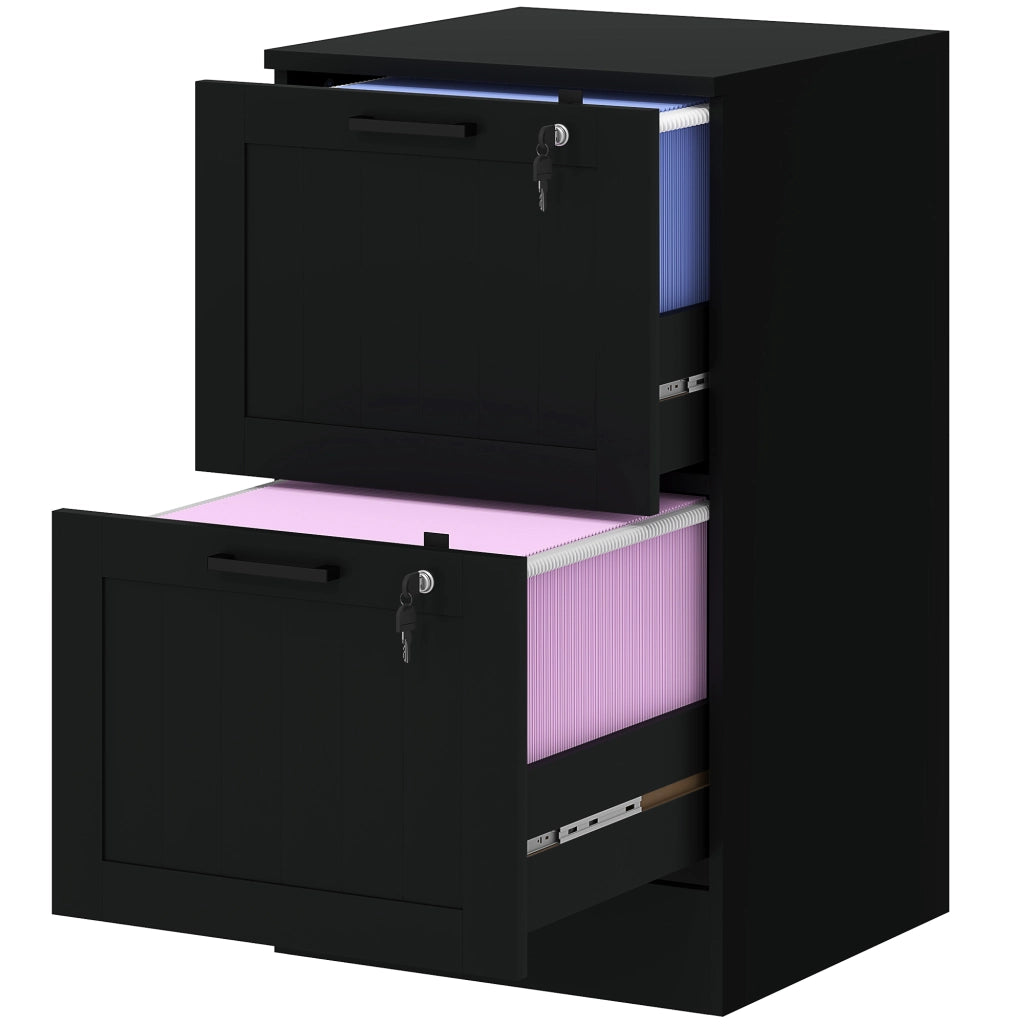 Scrivania con cassettiera ¨C zephmum ¨C 40x40x71 cm, nero