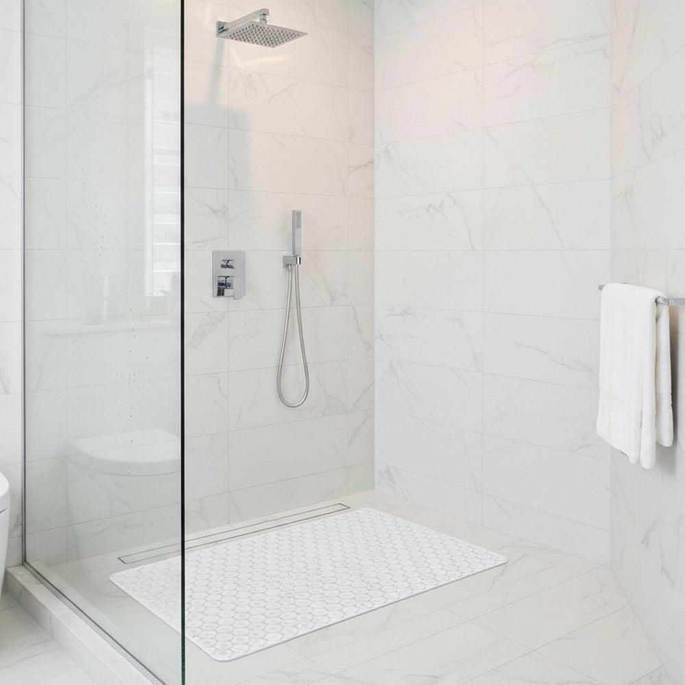 Tappeto bagno antiscivolo bianco 75x43 cm Maia