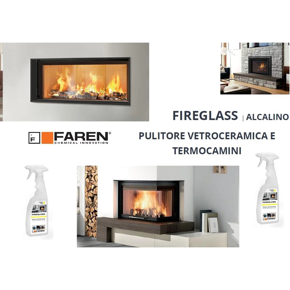 FIREGLASS PULITORE VETROCERAMICA TERMOCAMINI PIASTRE A INDUZIONE FORNI BBQ FAREN