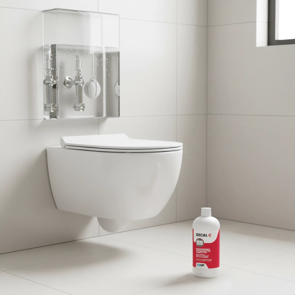 Kit 6 pezzi decal c trattamento disincrostante anticalcare per wc 1 litro