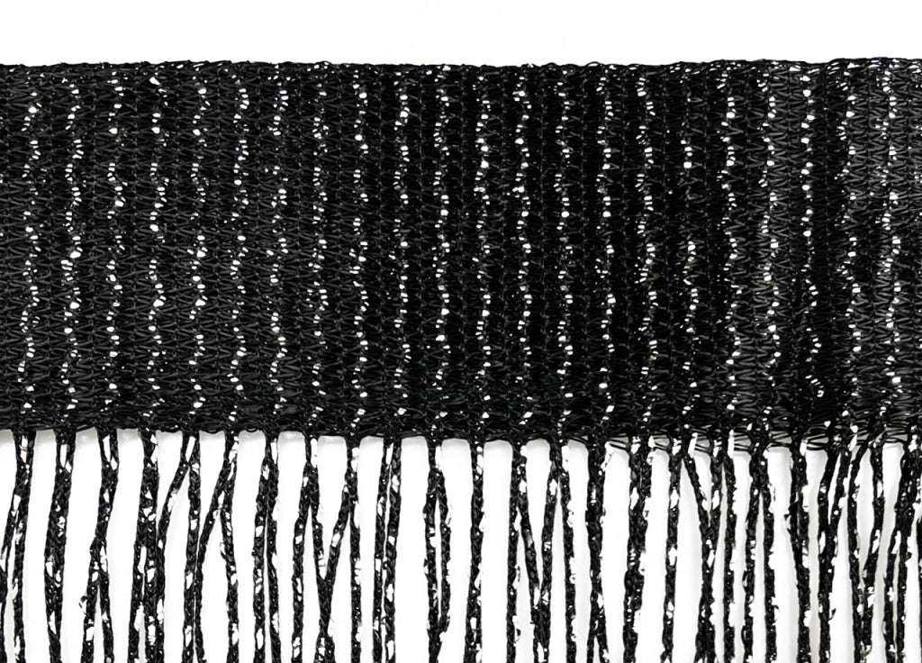 Tenda Antimosca Antirumore Caduta Pannello Porta Finestra Casa Multistring Silver - 100x200 - Nero