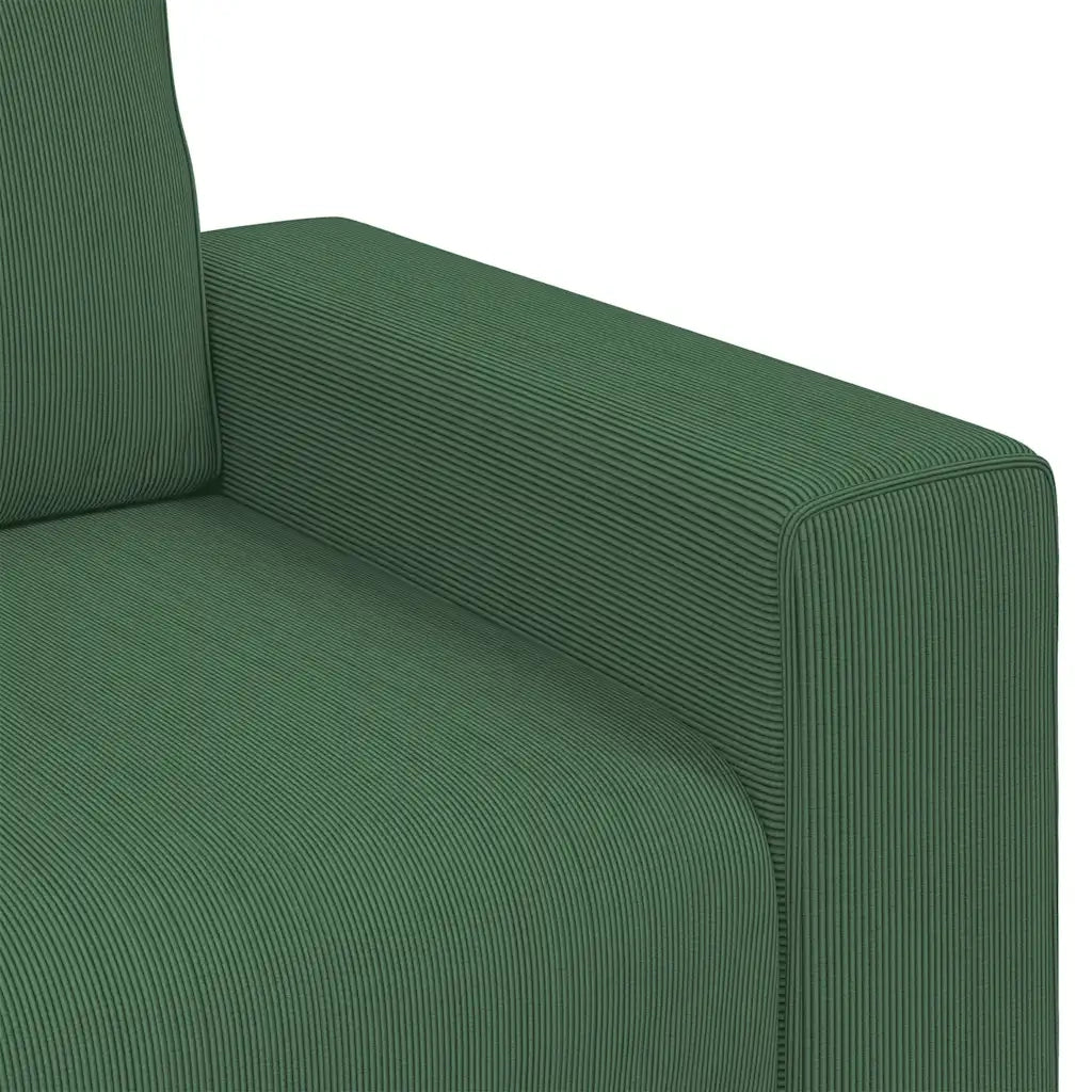 Divano Divanetto Verde Scuro 160x77x82cm Tessuto di Velluto a Coste 4105197