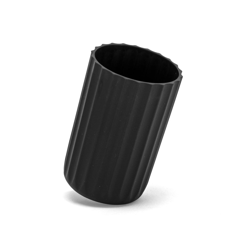 Set accessori bagno da due pezzi in gomma termoplastica nera - Gummy