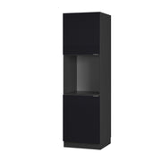 Vicco Mobile per forno da incasso Nero a righe 60 cm aperto