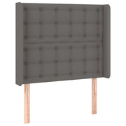 Testiera | Testata ad Orecchio Grigio 83x16x118/128 cm in Similpelle