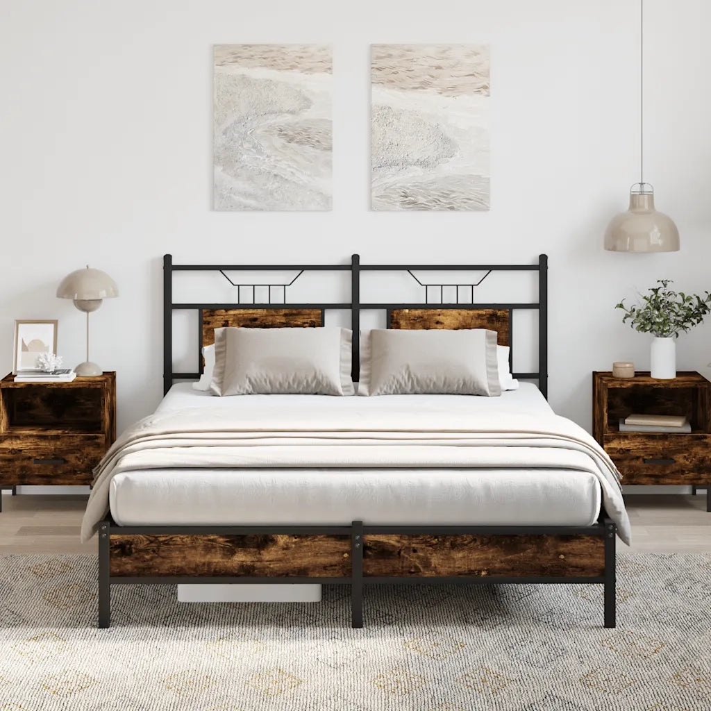 Giroletto senza Materasso Rovere Fumo 140x190 cm in Truciolato