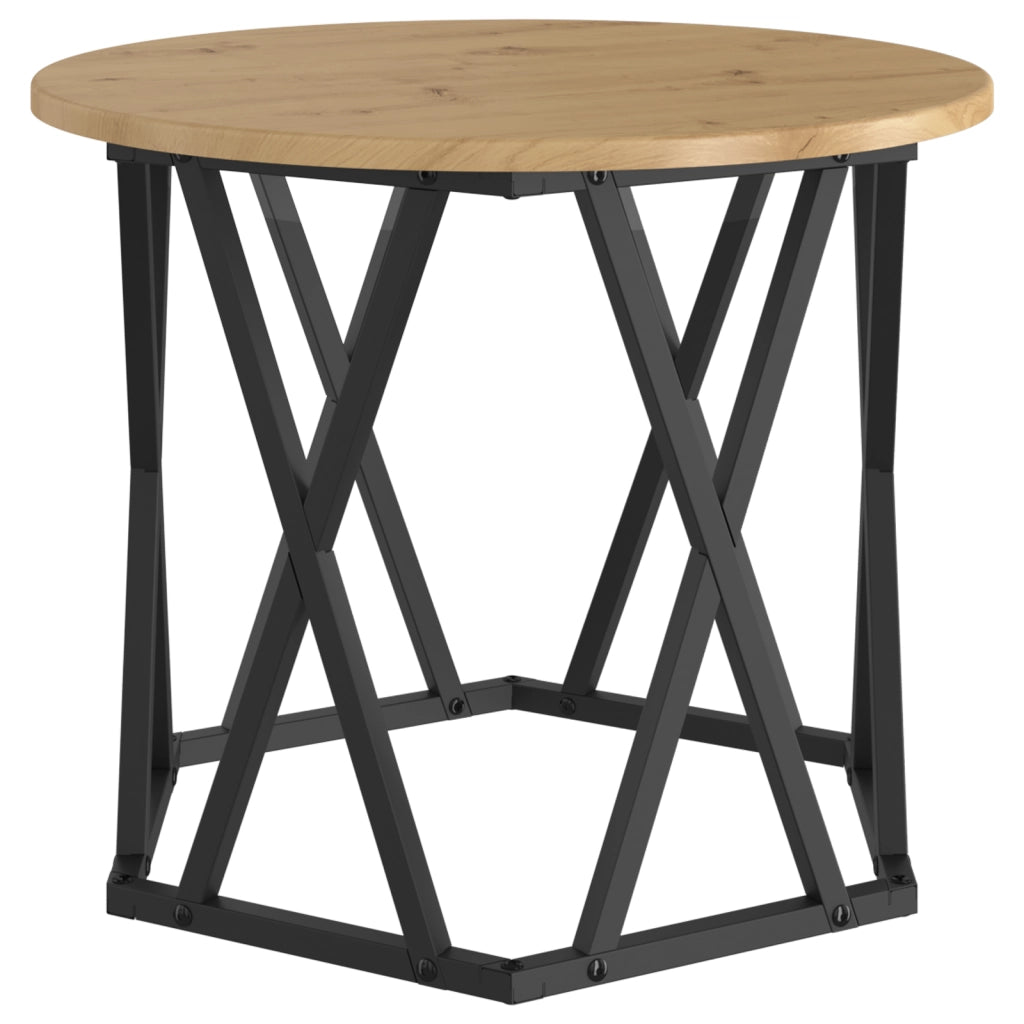 Set di tavolini impilabili 2 pcs in legno ingegnerizzato rovere artisanale