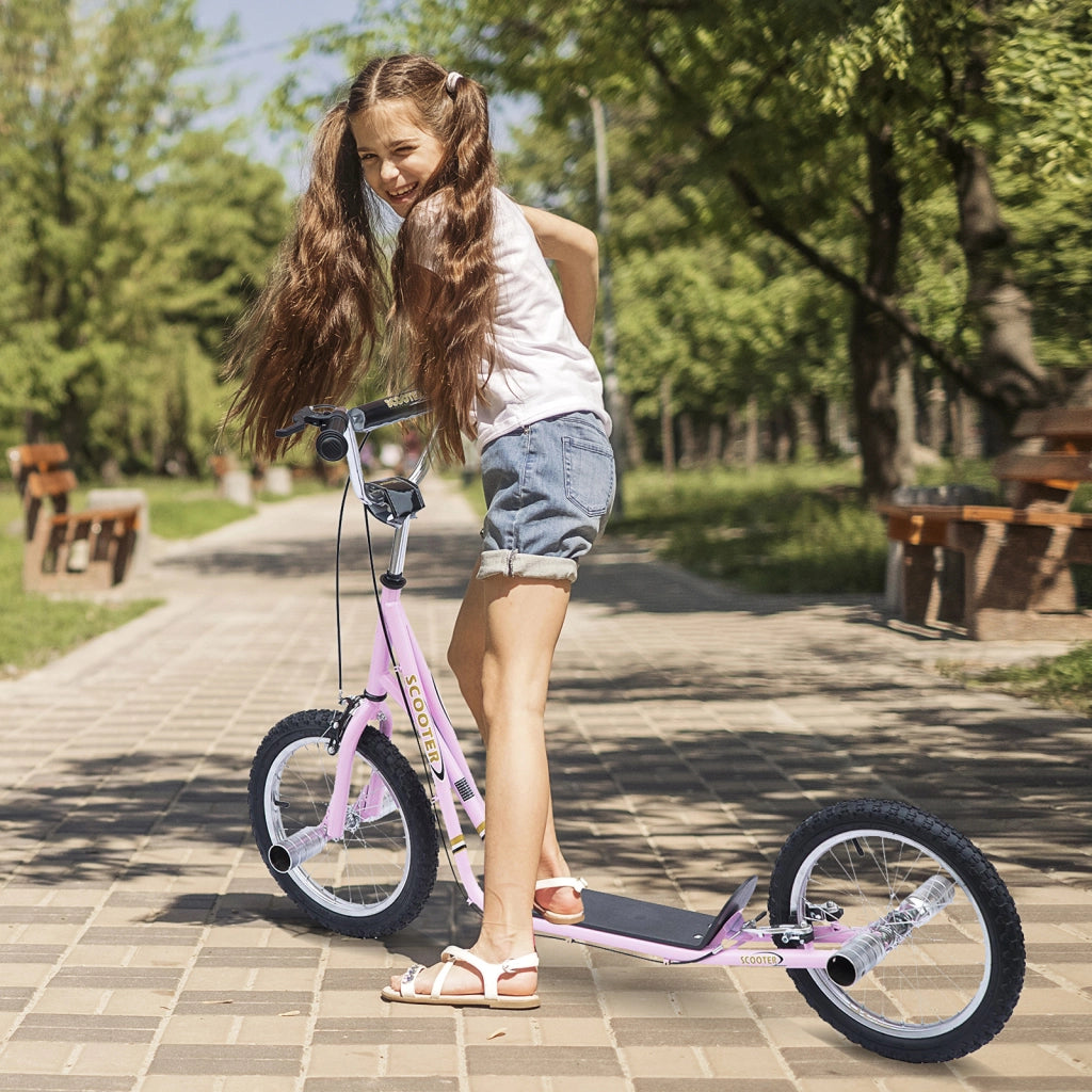 Scooter per bambini con ruote pneumatiche ¨C zephmum ¨C Rosa 16'