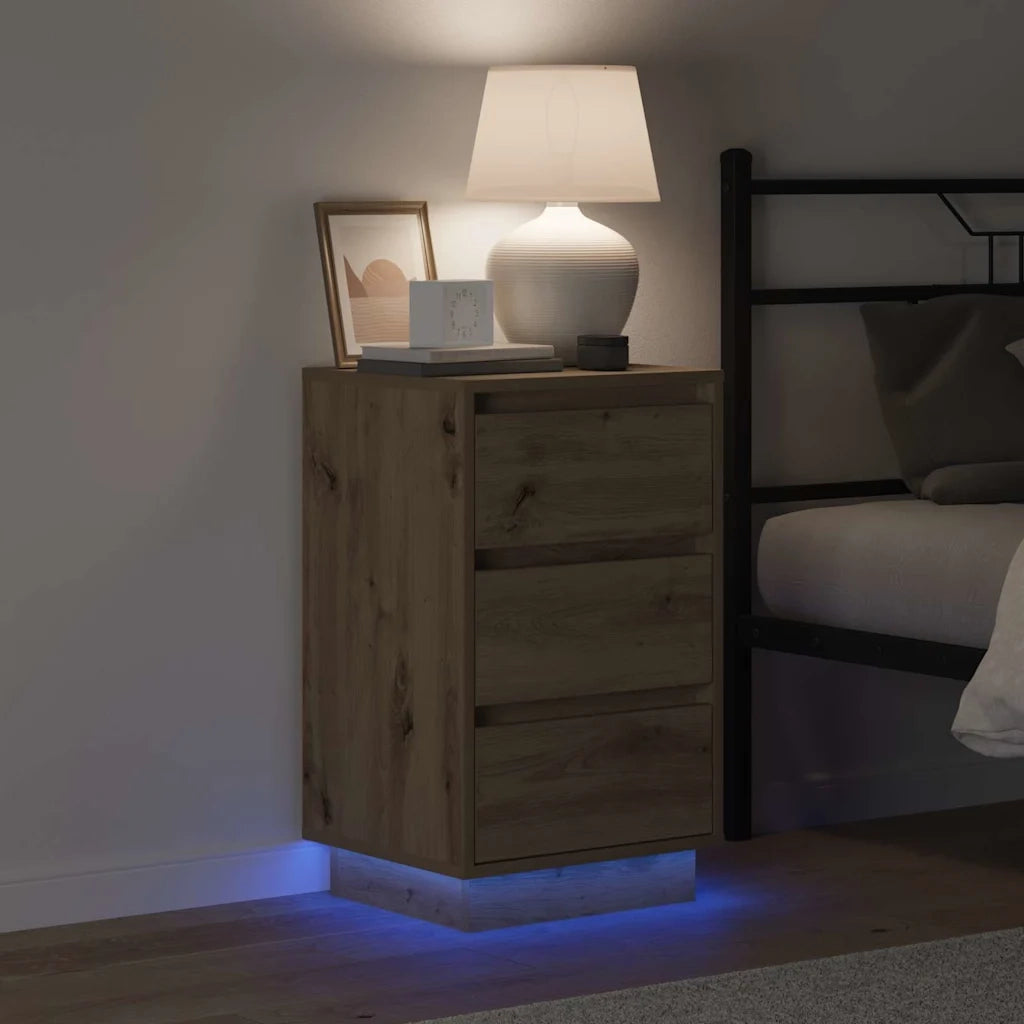 Comodino | Armadio da Notte | Mobiletto da notte Rovere artigianale 39 x 34,5 x 65 cm