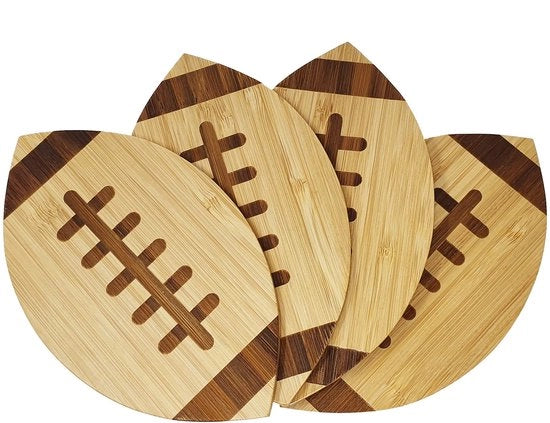 Sostegni per bicchieri in bambù con cucitura visibile (graffiata) - Ideali per bicchieri e tazze - Ottimi come decorazione e regalo