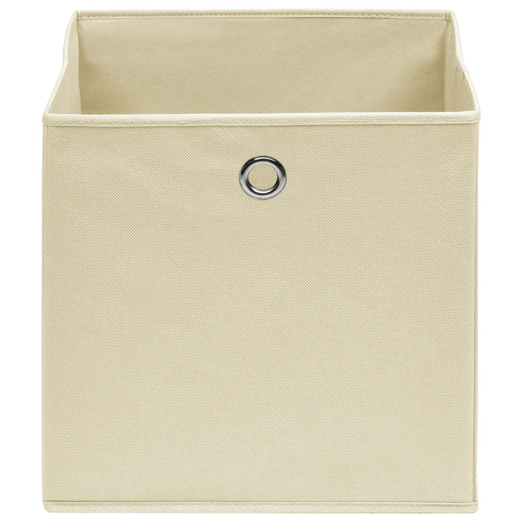 Scatole 4 pz Crema 32x32x32 cm in Tessuto cod mxl 51212