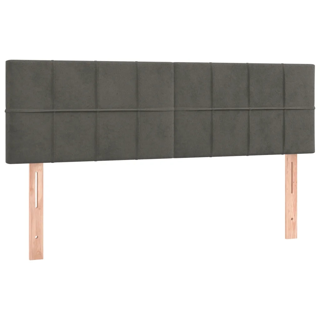 Letto a Molle con Materasso e LED Grigio Scuro 140x200 cm