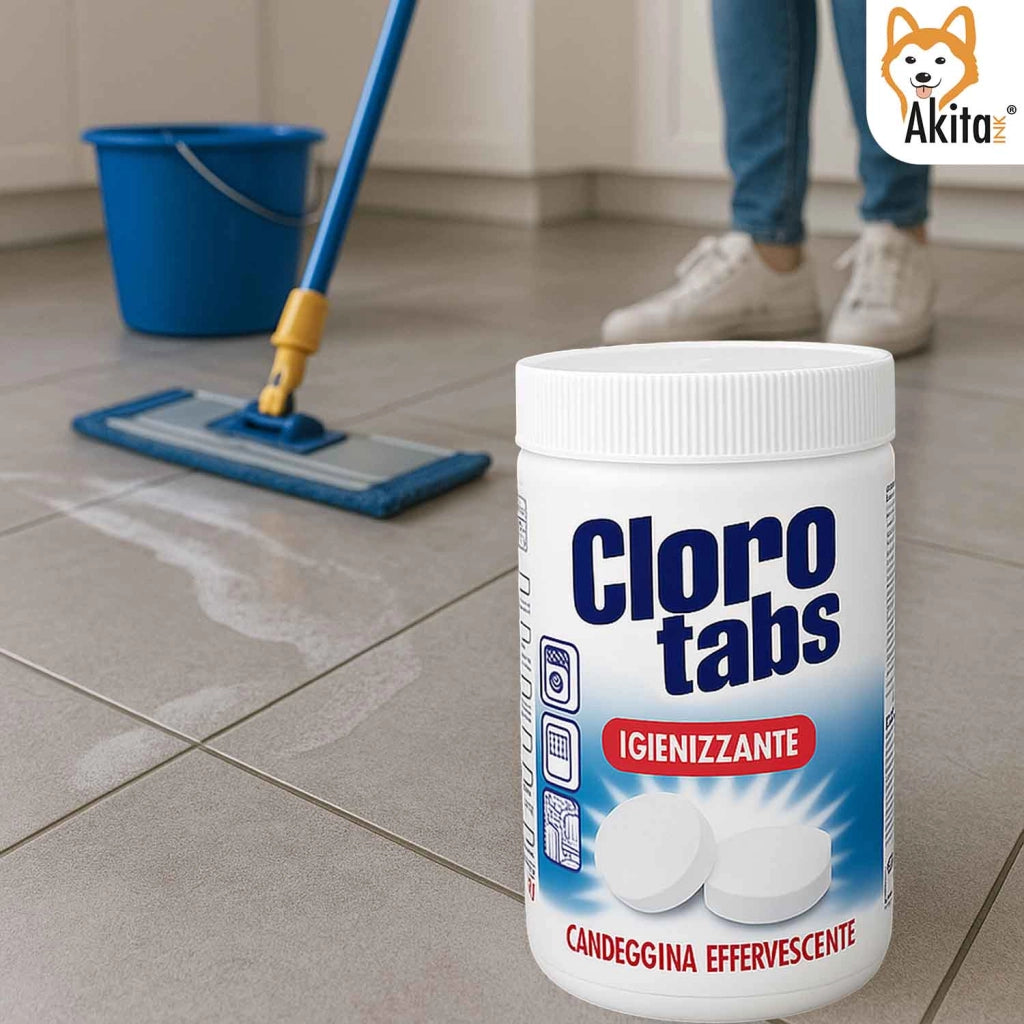 Akitaink Cloro Tabs 1kg Pastiglie Multiuso Candeggina