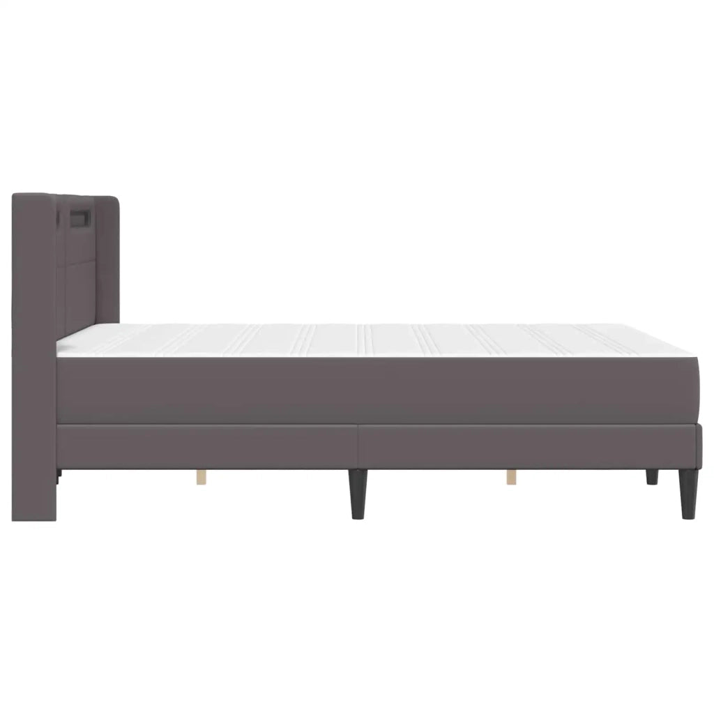 Struttura letto con materasso Grigio 160 x 200 cm Similpelle 3414915