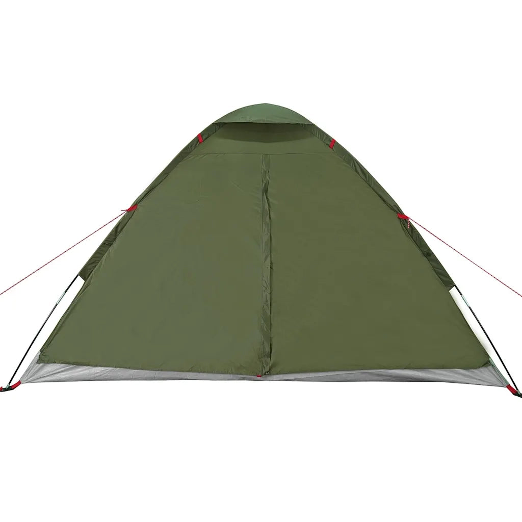 Tenda da Campeggio a Cupola 4 Persone-Tenda per Escursionismo Verde Oliva Impermeabile 839356