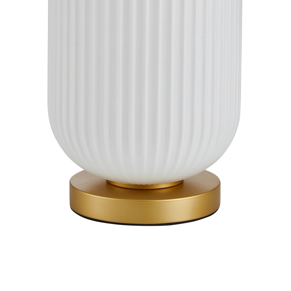 Lampada da tavolo OLMETO Italux oro vetro opale E27