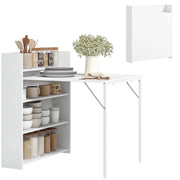 Tavolo Pieghevole da Pranzo con Ala Abatible ¨C zephmum ¨C Bianco 78,5x91x93 cm