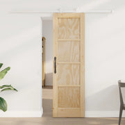 Porta scorrevole Naturale e Bianco 61 x 198,5 cm