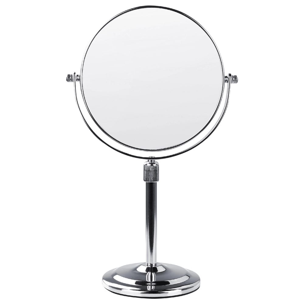 Specchio da trucco con ingrandimento color argento Ø 20 cm tavolo bagno camera da letto