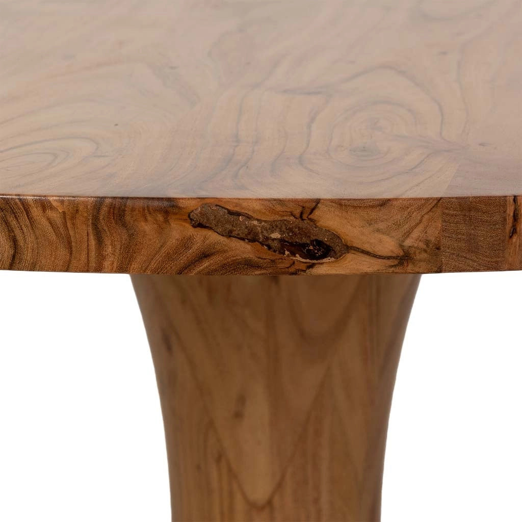 Tavolo da pranzo in legno marrone chiaro 150x150x77h cm