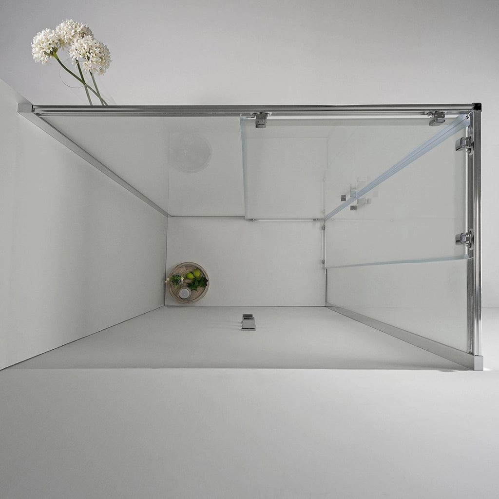 BOX DOCCIA ELITE ANGOLARE 80x90 CM SCORREVOLE OPACO