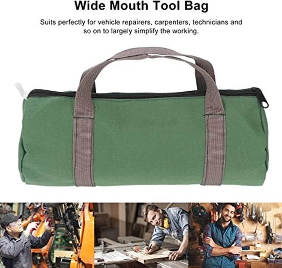 Tas di lavoro multifunzionale di grandi dimensioni - impermeabile - resistente - multifunzionale - portatile - materiale in tela - ampia apertura - attrezzatura da lavoro