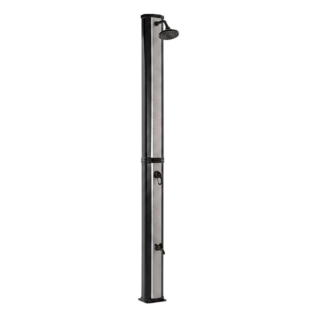 Doccia solare da giardino in PVC da 35L con pedana - Surya Silver & Dasar