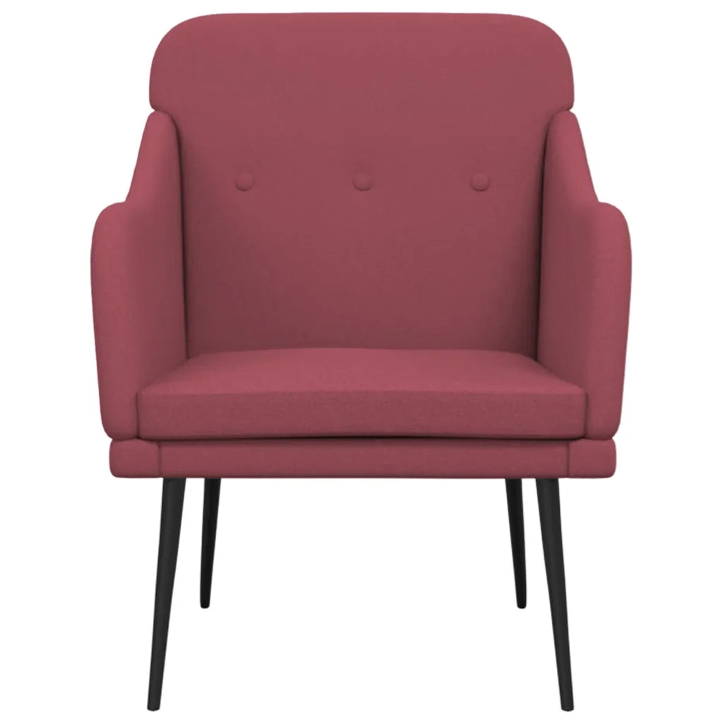 Poltrona Rosso Vino 63x76x80 cm in Tessuto cod mxl 5638