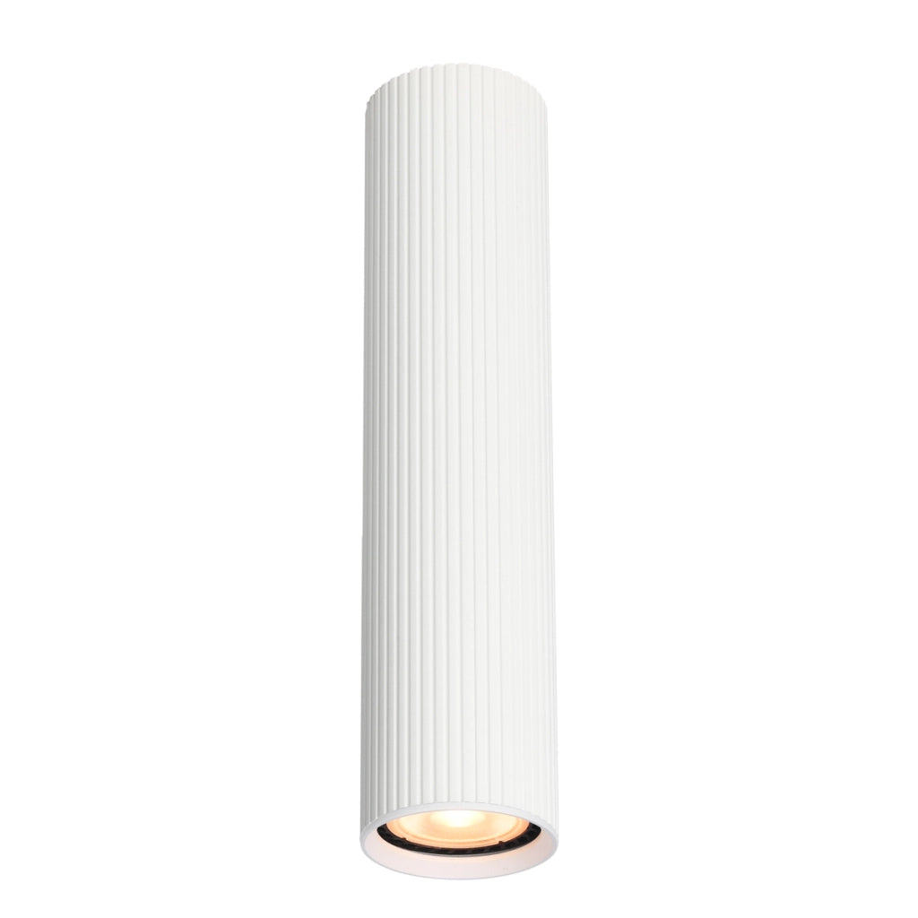 Spot soffitto RILOK Italux bianco rigato 24cm GU10