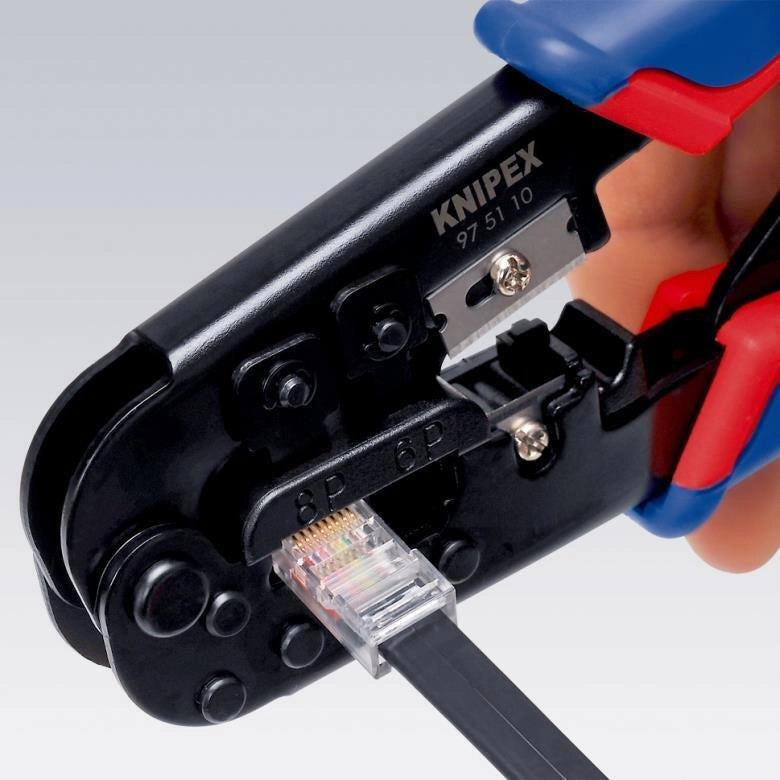 Knipex 97 51 10 Crimpatrice Nero, Blu, Rosso
