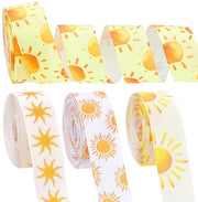 Decorazione con Lint a Grosgrano 20 Metri - Disegno Zonnebloem/Boho/Ruota/Polka Dot - Per Attività Artigianali e Progetti Scolastici - 22 mm di Larghezza - Lint Decorativo