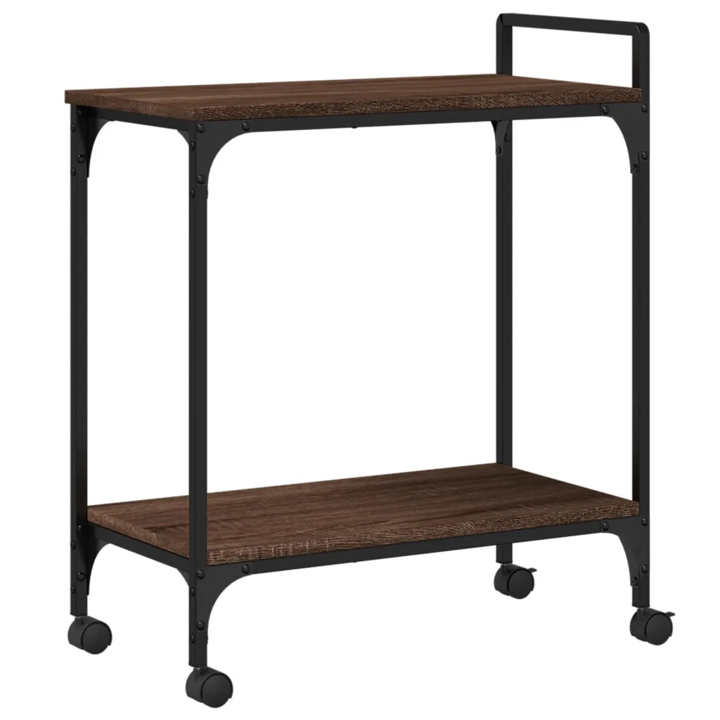 Carrello Cucina-Scaffale per Cucina Rovere Marrone 60,5x31x72,5cm Legno Multistrato