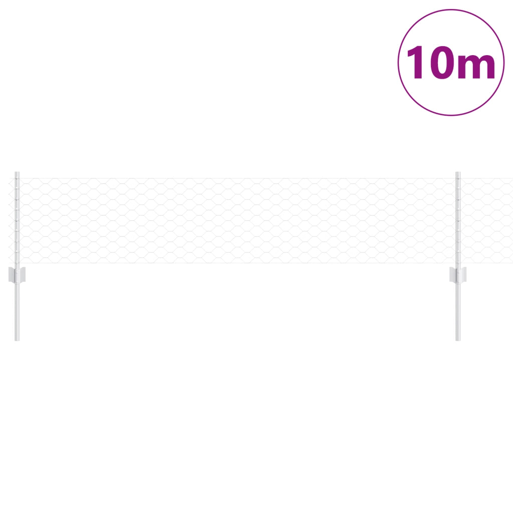 Paletti per Recinzione 5 pcs U-Channel 40 cm Acciaio Zincato
