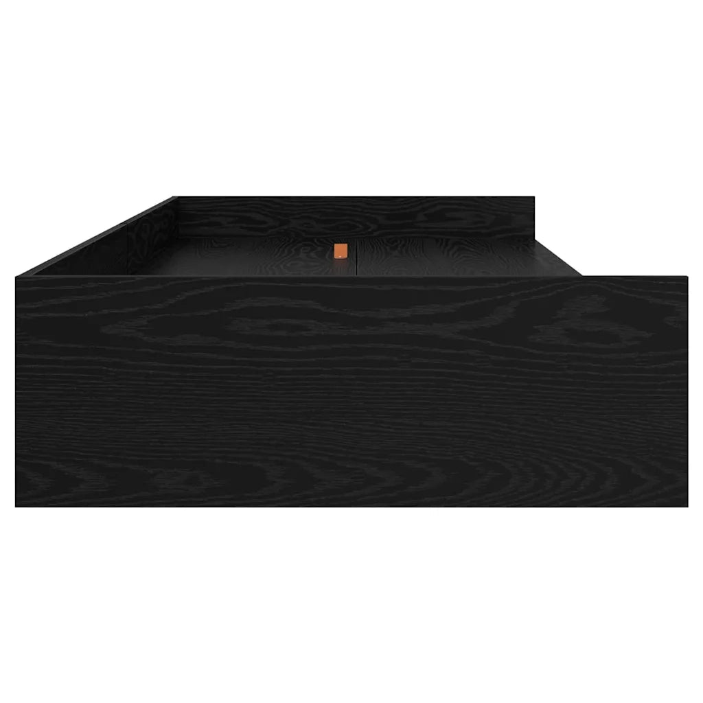 Struttura del letto Rovere Nero 90 x 190 cm Legno multistrato 3335246