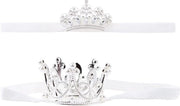 Set di Cinture per Capelli per Ragazze e Principesse | Cinture per Capelli Esterne per Bambine | Bianco Colore