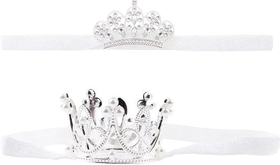 Set di Cinture per Capelli per Ragazze e Principesse | Cinture per Capelli Esterne per Bambine | Bianco Colore
